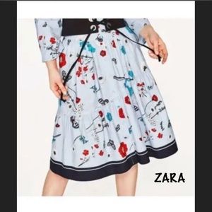 Zara button up Skirt